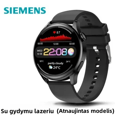 Siemens lazerinės terapijos laikrodis stebi širdies ritmą, kraujospūdį ir kraujospūdžio lygį.