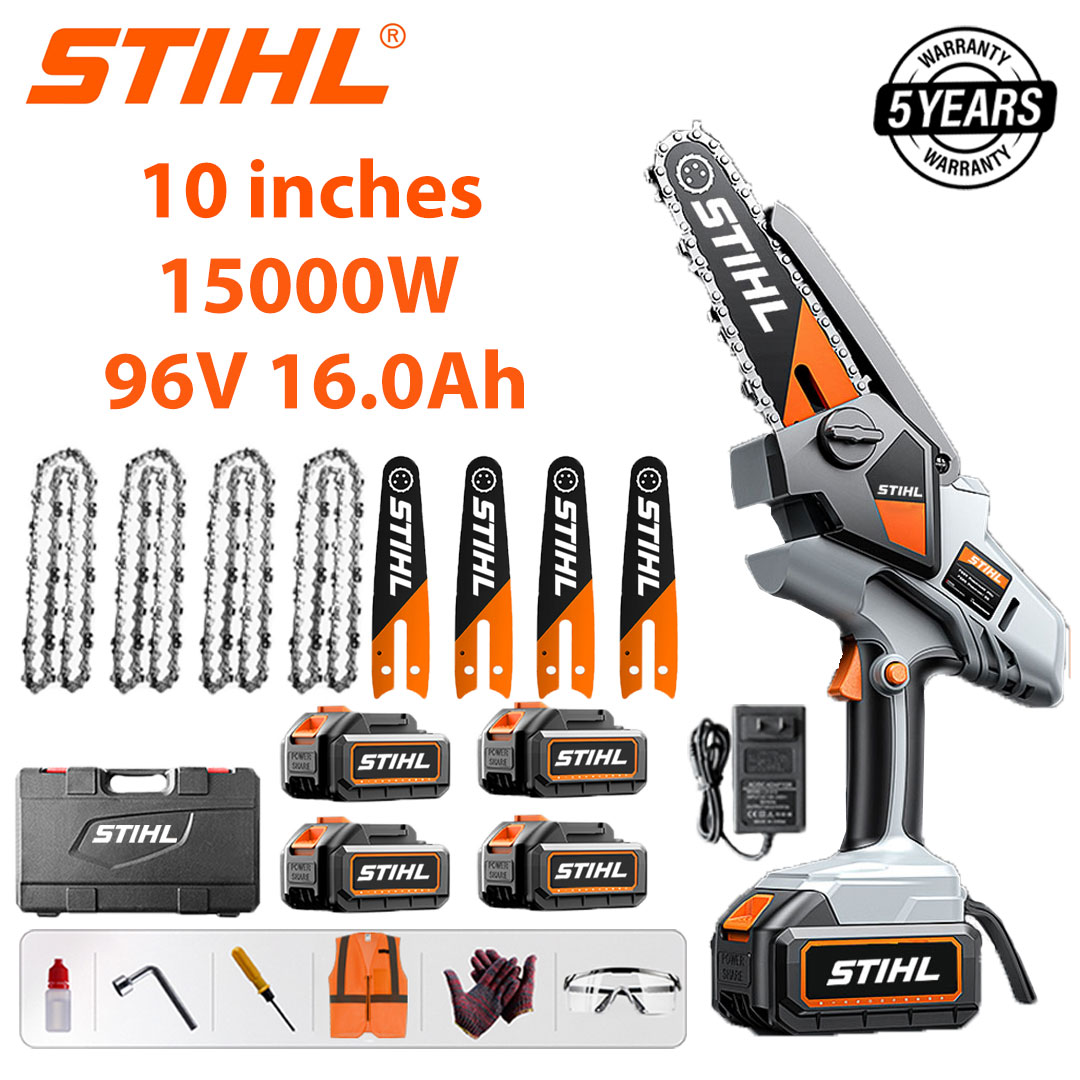 STIHL 15000 W bešepetių grandininių pjūklų rinkinys su ilga rankena ir ištraukiamomis genėjimo žirkl
