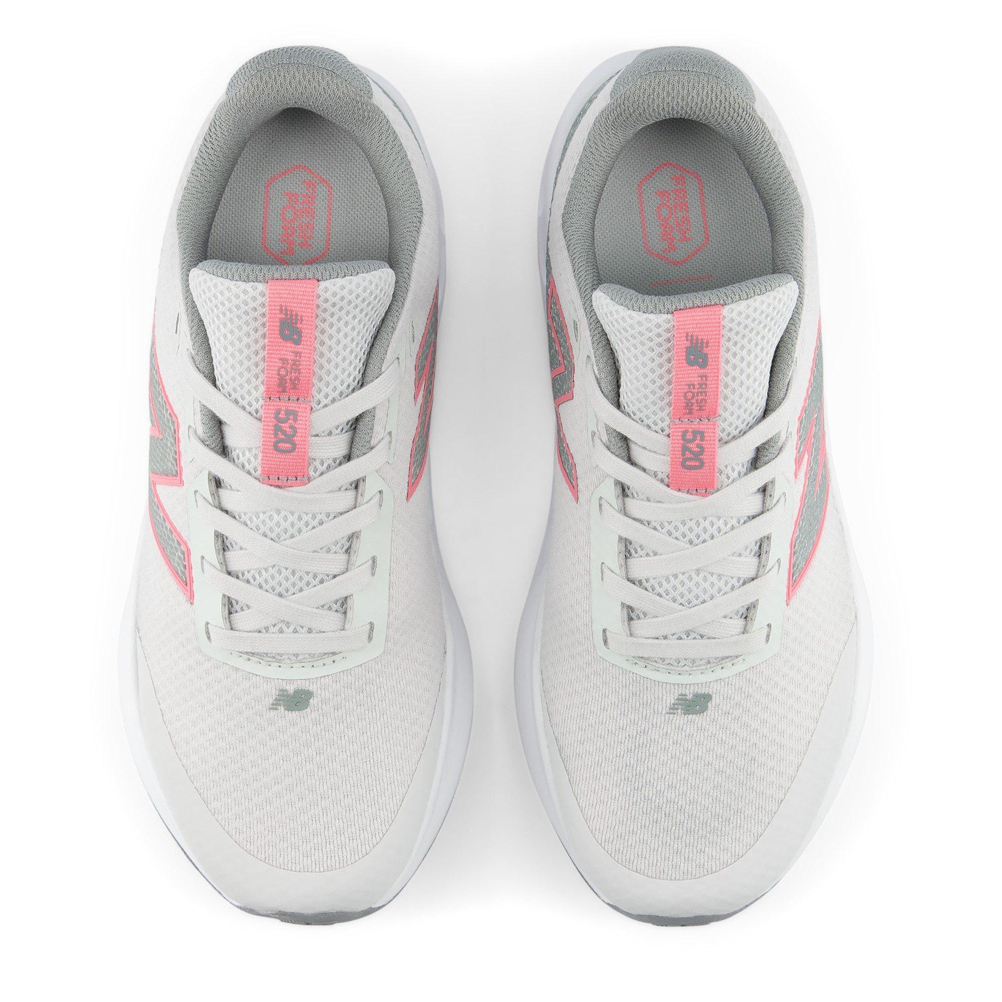 New Balance Kids' 520 Breathable Mesh Runners Grey/Pink
