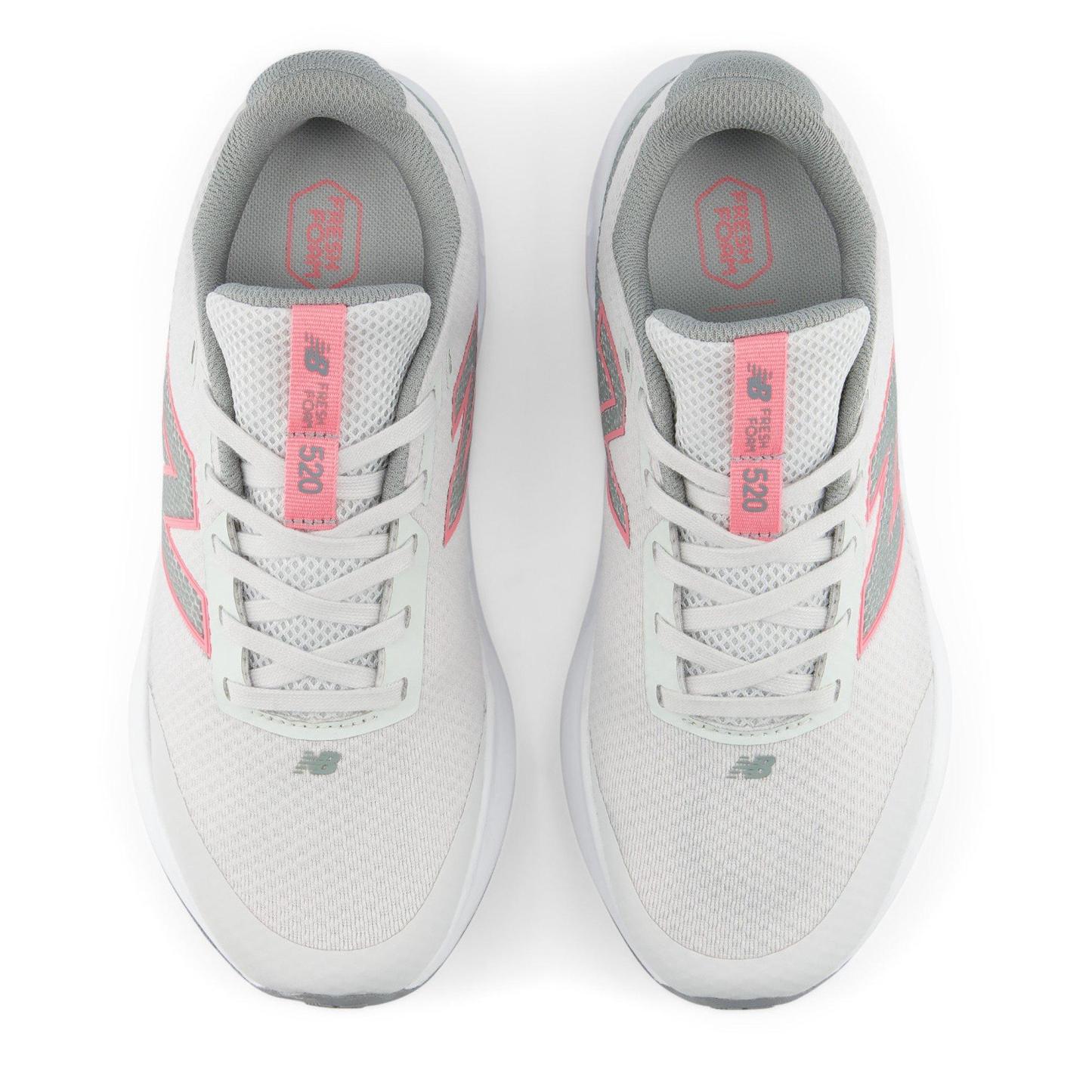 New Balance Kids' 520 Breathable Mesh Runners Grey/Pink