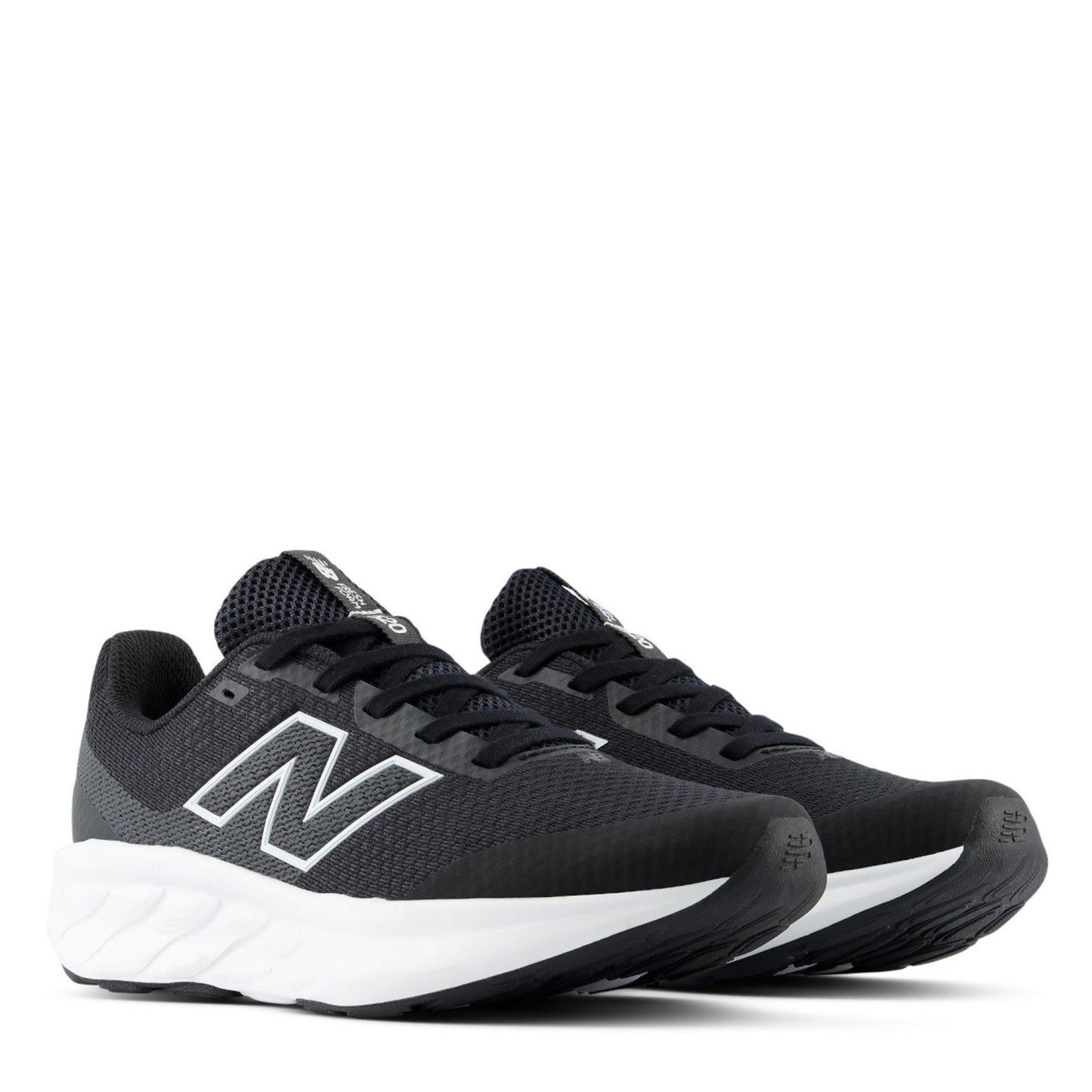 New Balance Kids' 520 Breathable Mesh Runners Black/White
