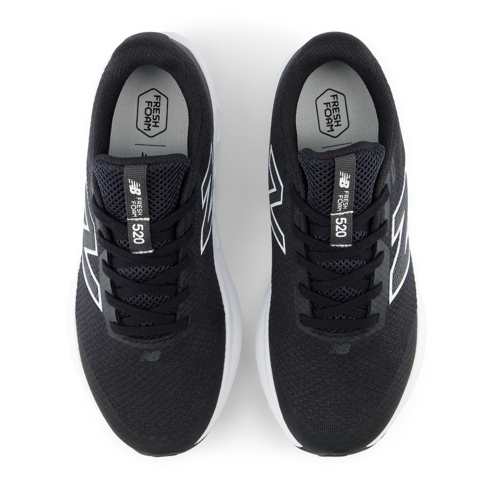 New Balance Kids' 520 Breathable Mesh Runners Black/White