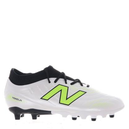 New Balance Tekela Academy Juniors Firm Ground Football Boots White/Green