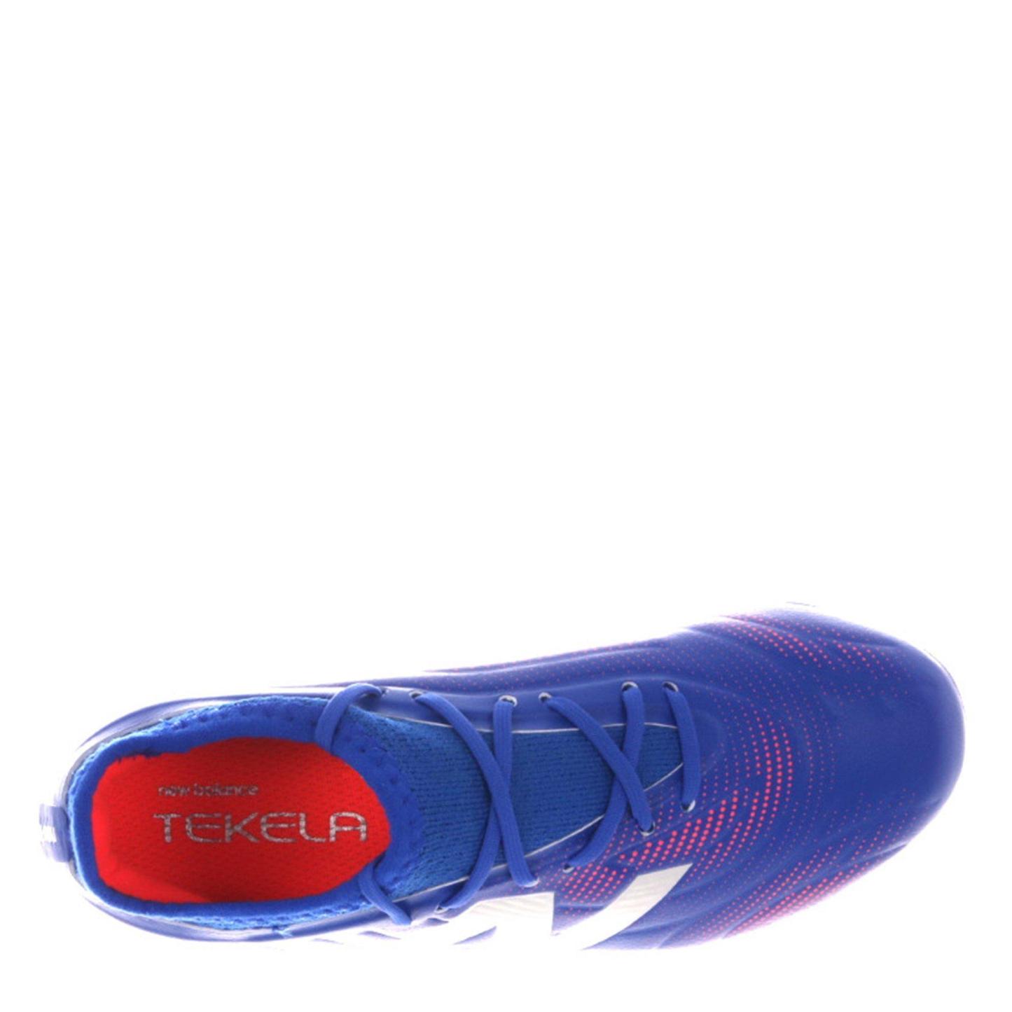 New Balance Tekela Academy Juniors Firm Ground Football Boots Blue/Red