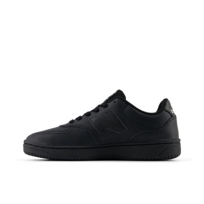 New Balance Kids' BB80 Leather Low-Top Trainers Triple Black