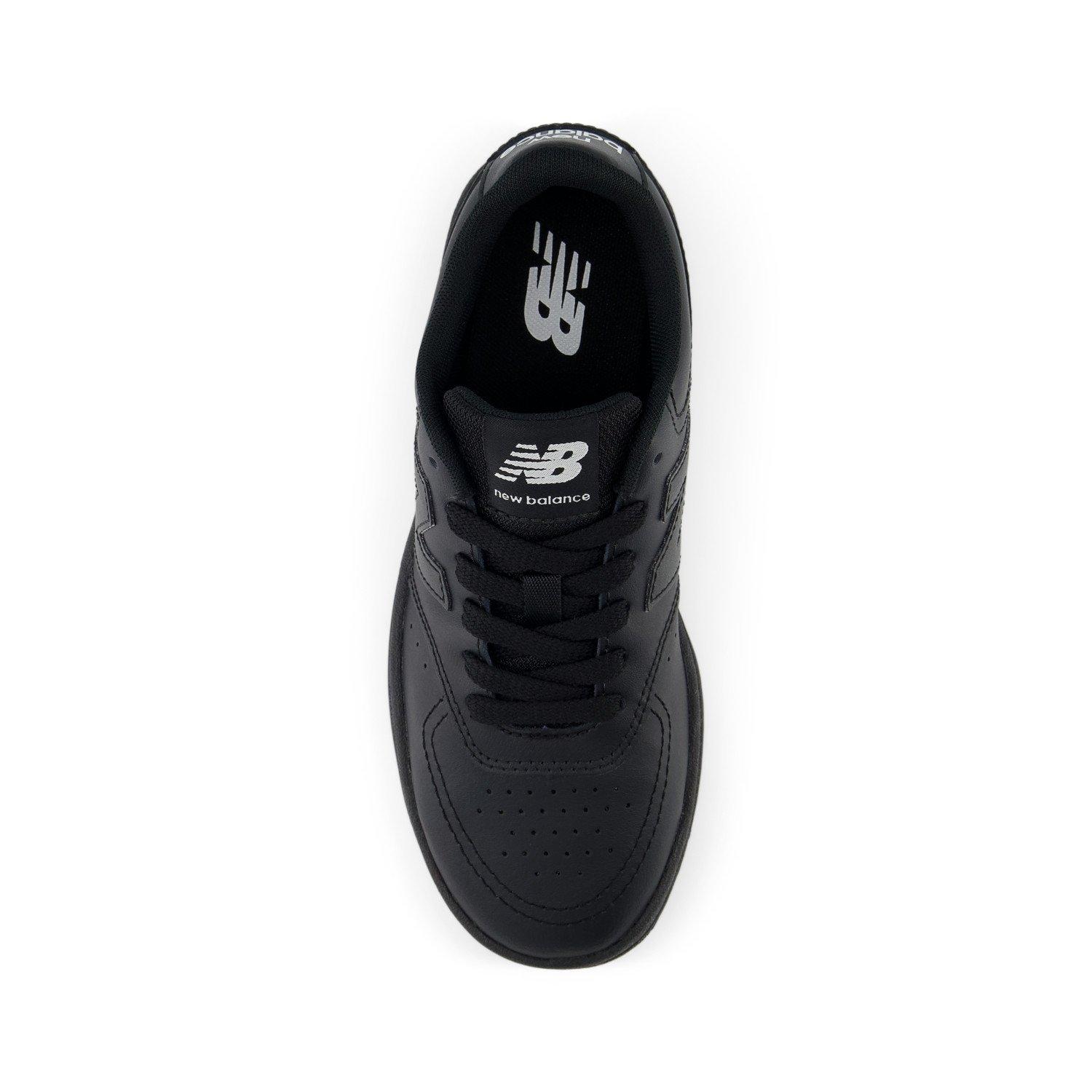 New Balance Kids' BB80 Leather Low-Top Trainers Triple Black