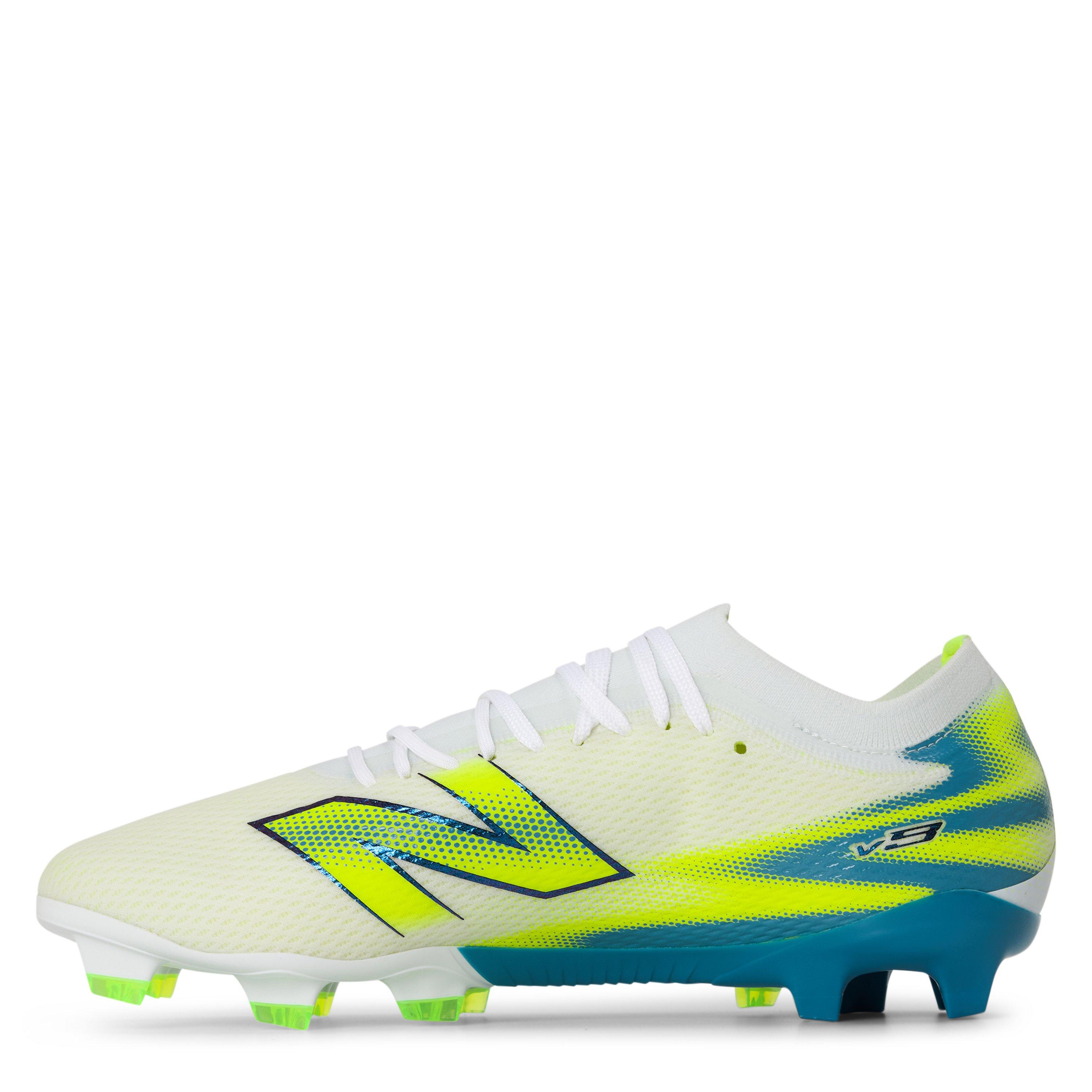 New Balance Men's Furon .3 Firm Ground Football Boots White/Lime