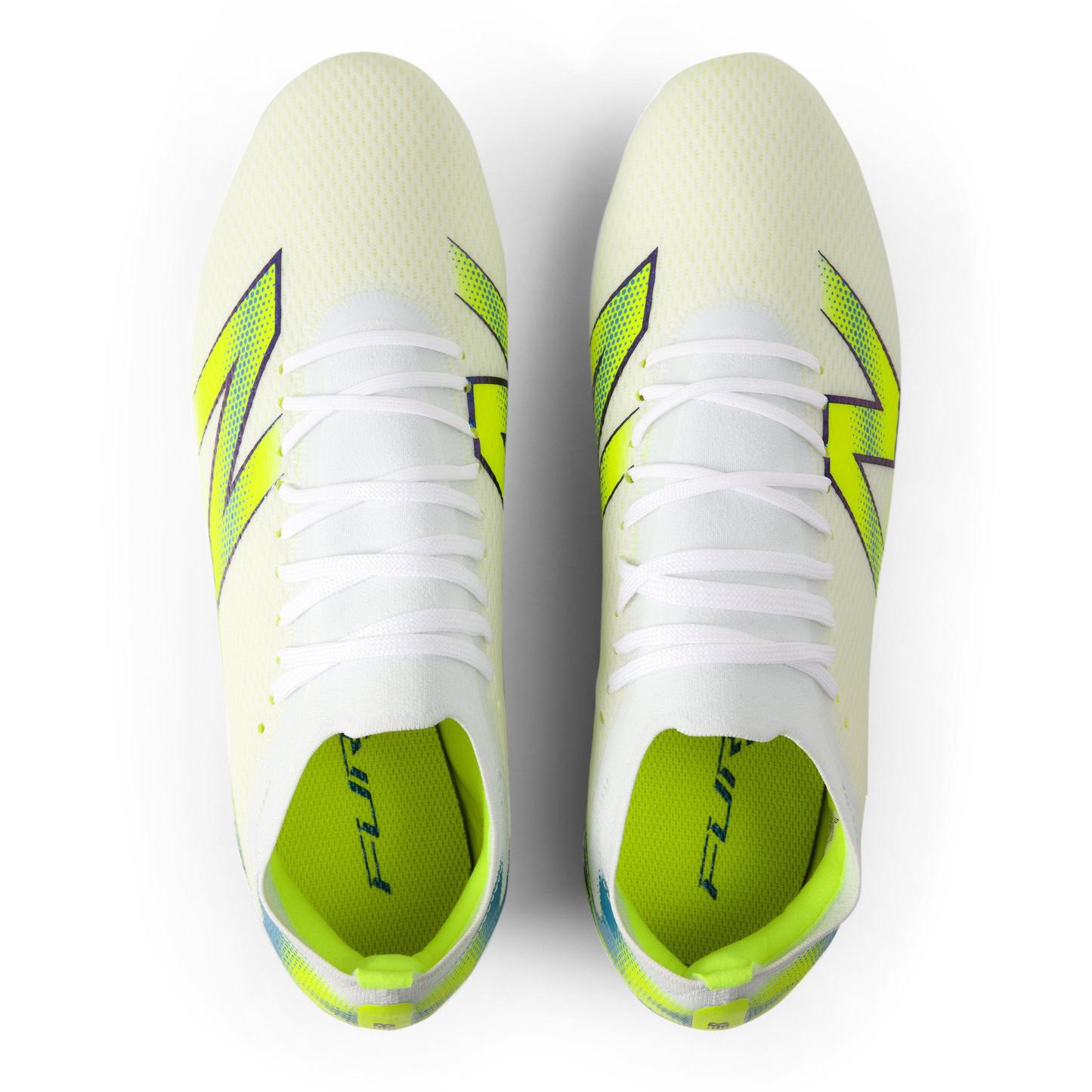 New Balance Men's Furon .3 Firm Ground Football Boots White/Lime