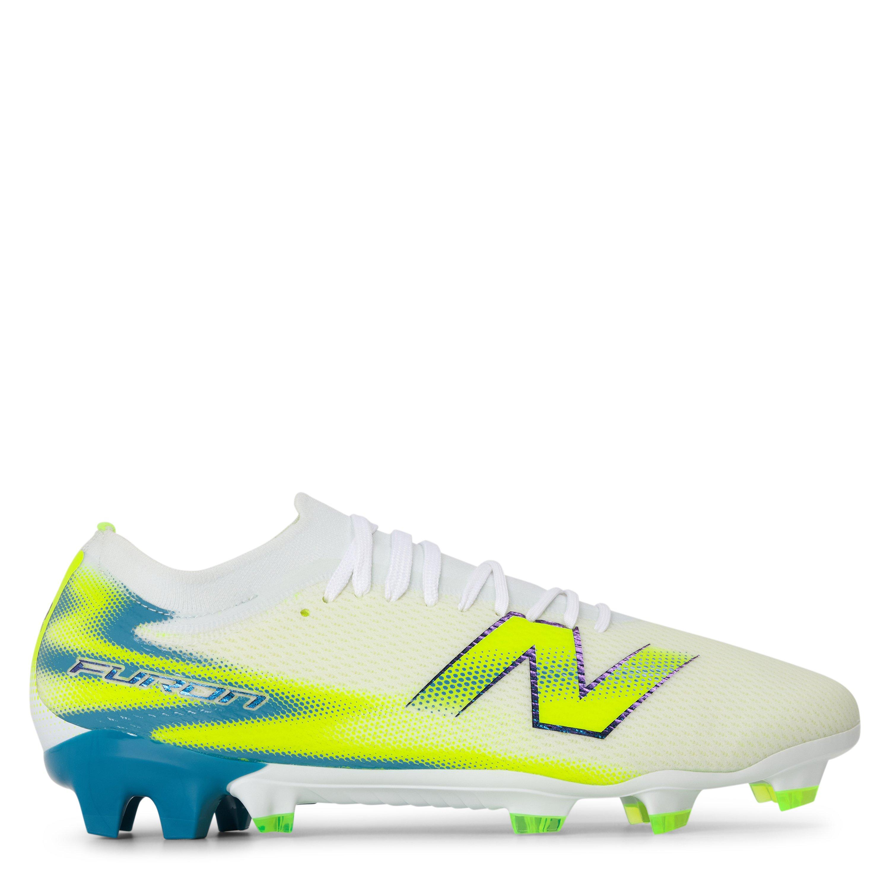 New Balance Men's Furon .3 Firm Ground Football Boots White/Lime