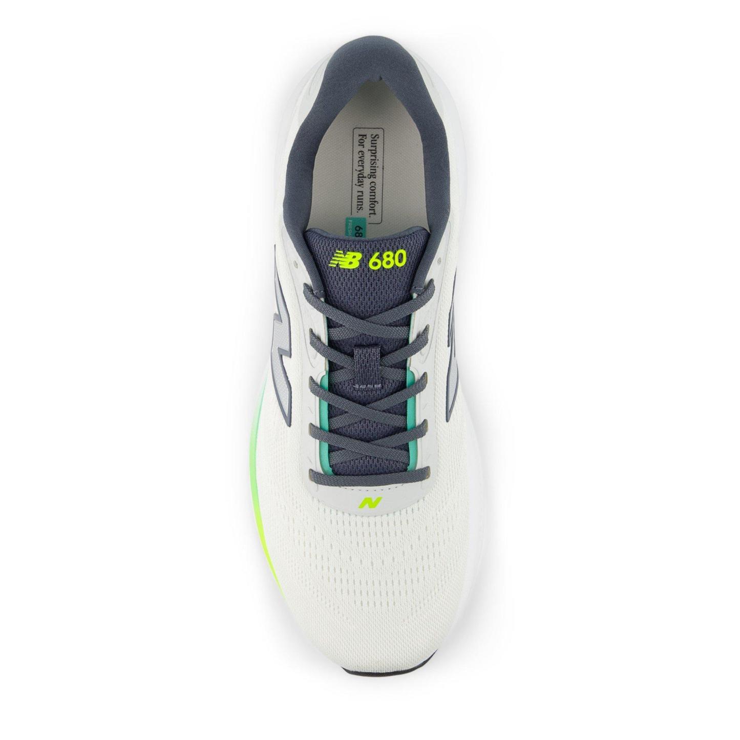 New Balance Fresh Foam 680 v8 Mens Running Shoes White/Yellow