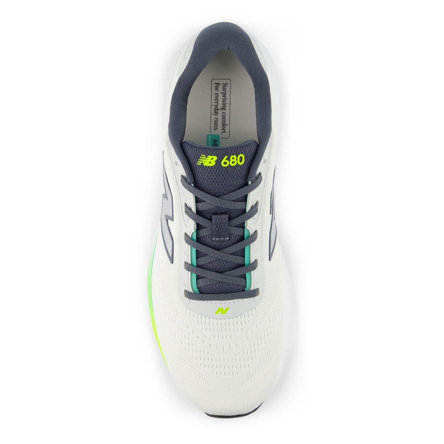 New Balance Fresh Foam 680 v8 Mens Running Shoes White/Yellow
