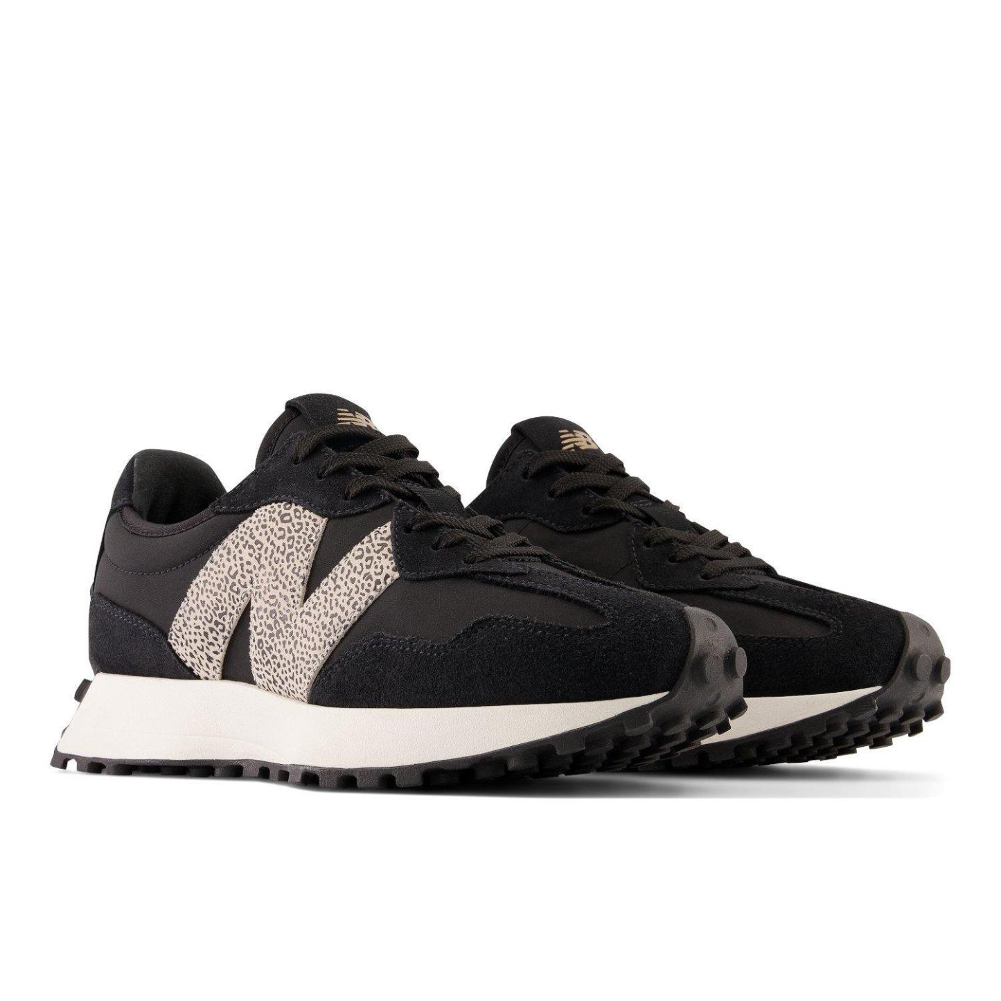 New Balance NB 327 Womens Black Leopard