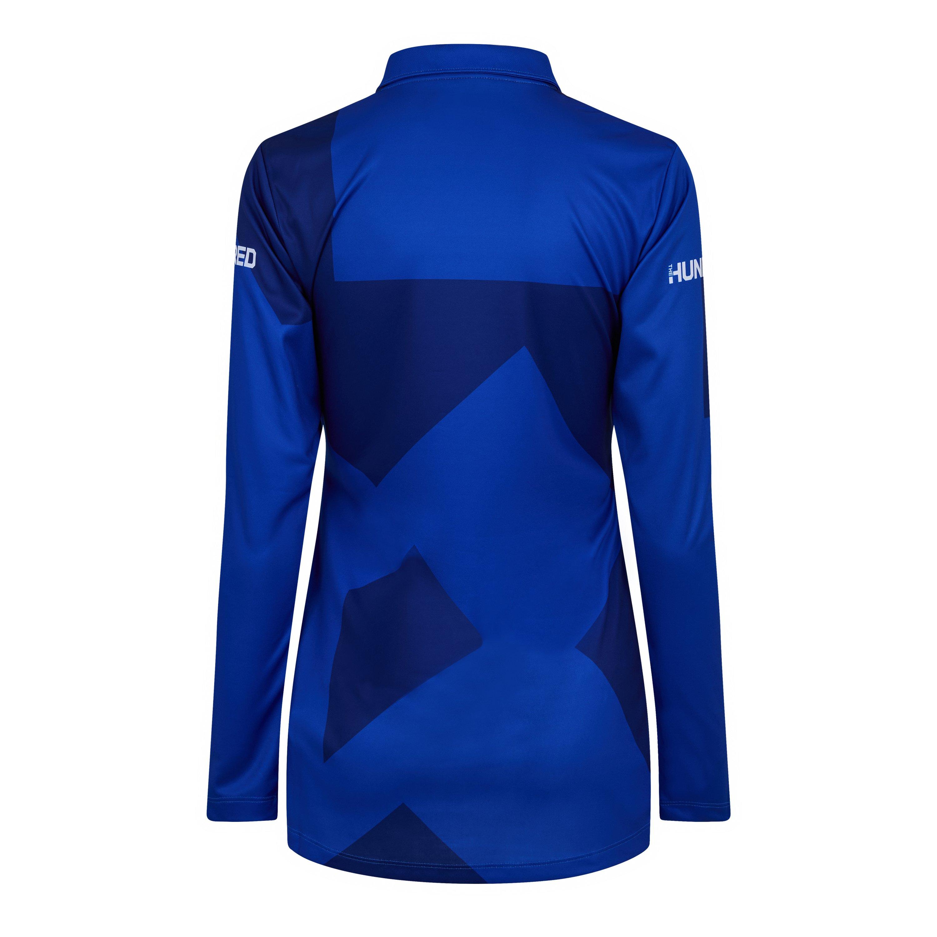New Balance Women's Long-Sleeve Cricket Polo Shirt Team Royal