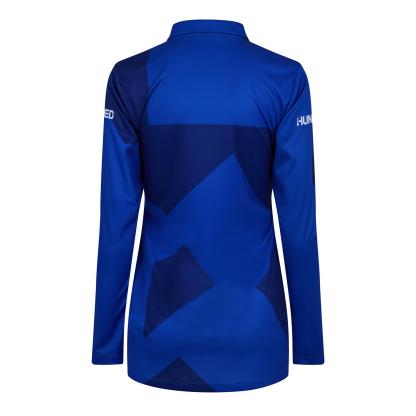 New Balance Women's Long-Sleeve Cricket Polo Shirt Team Royal