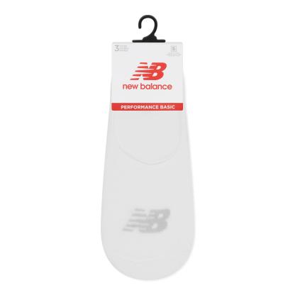 New Balance Adults No Show Trainers Socks White/Multi