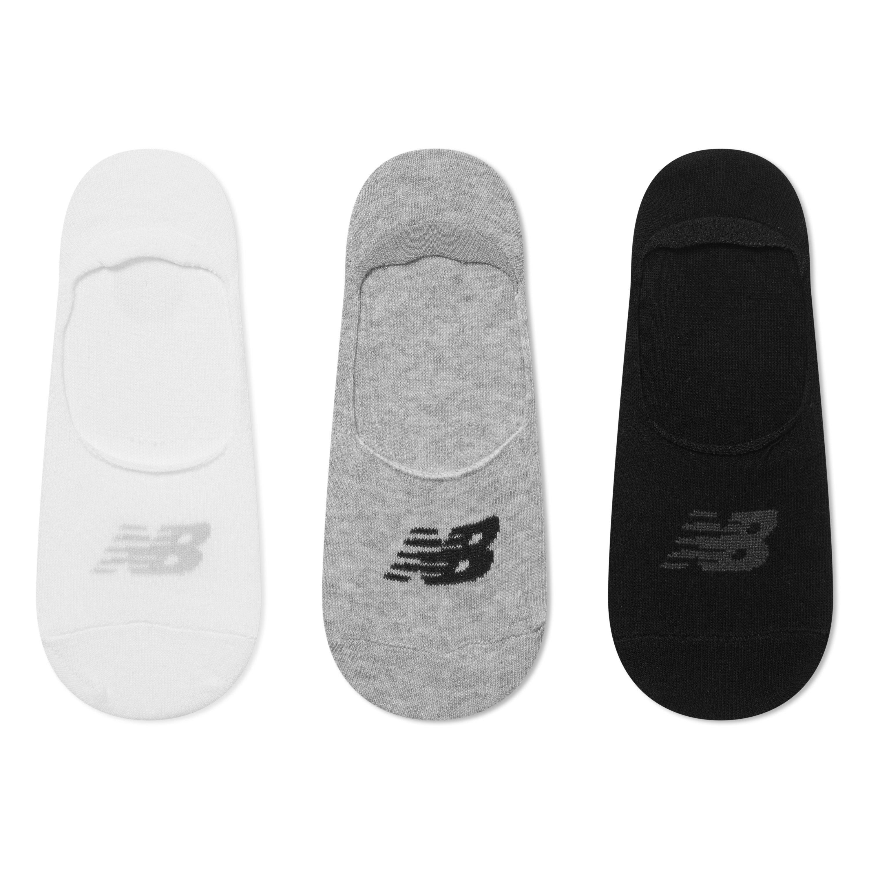 New Balance Adults No Show Trainers Socks White/Multi