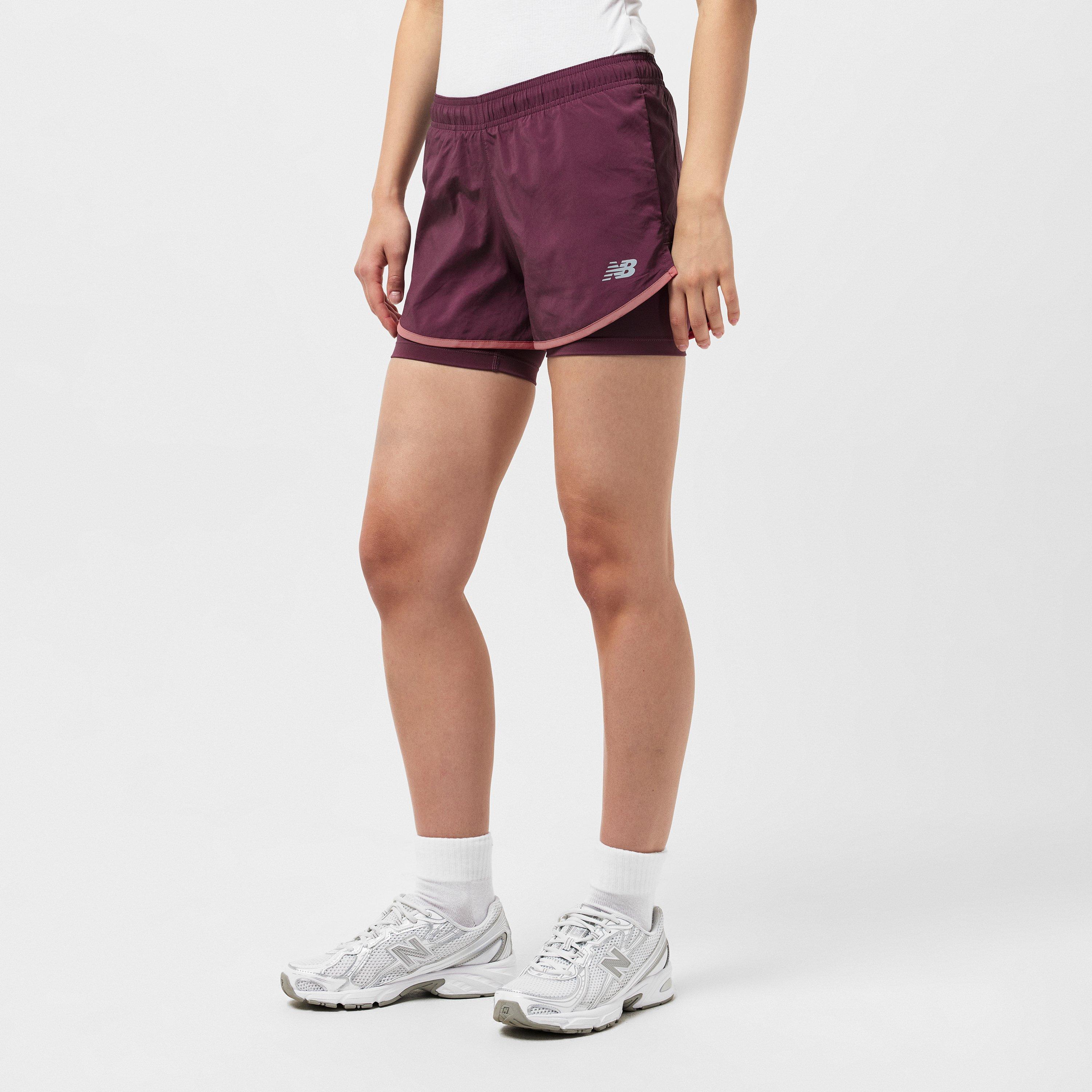New Balance Women's Performance Running Shorts Mauve/Coral