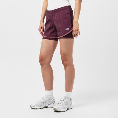 New Balance Women's Performance Running Shorts Mauve/Coral