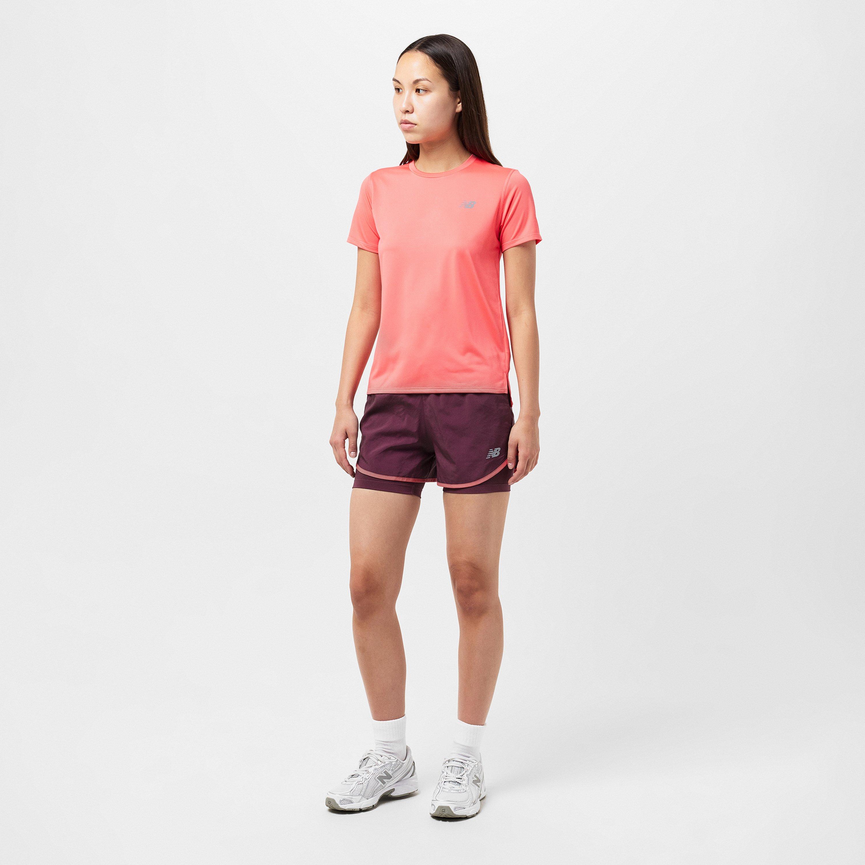 New Balance Women's Performance Running Shorts Mauve/Coral