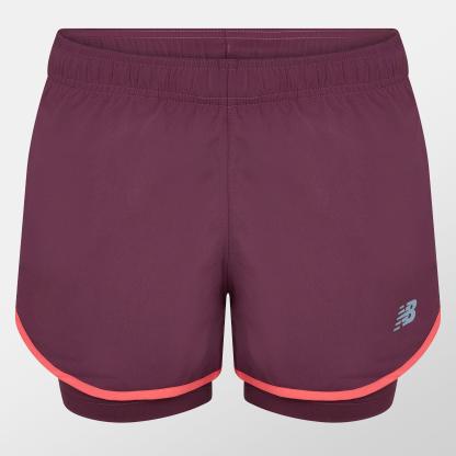 New Balance Women's Performance Running Shorts Mauve/Coral