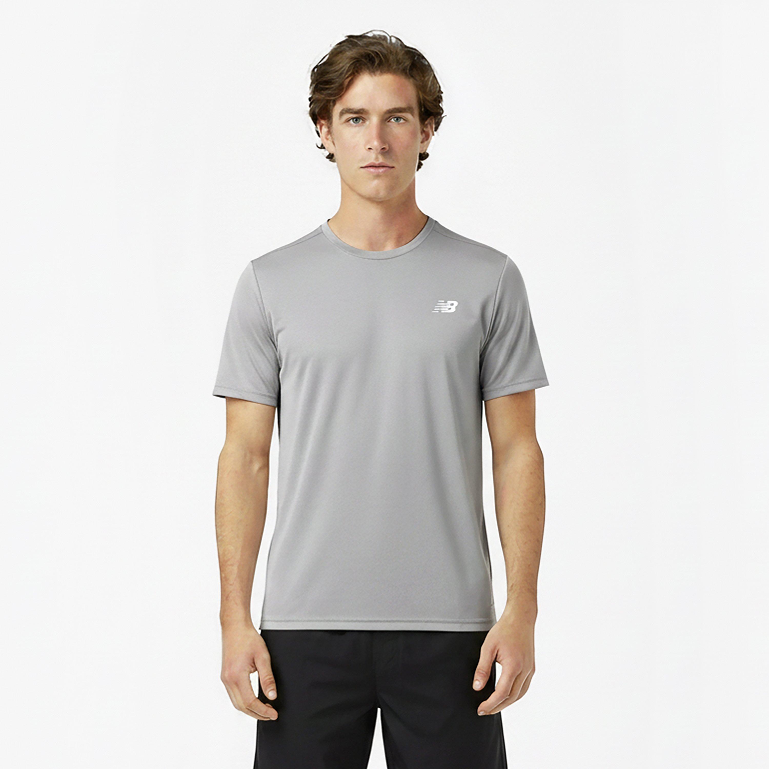 New Balance NB Running T-Shirt Mens Grey