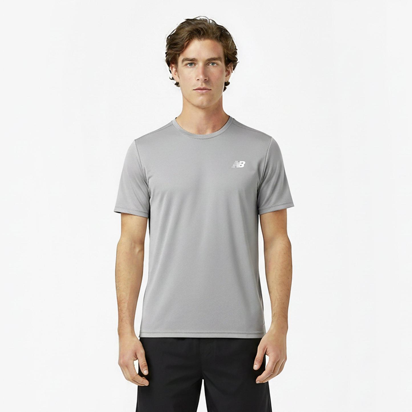 New Balance NB Running T-Shirt Mens Grey