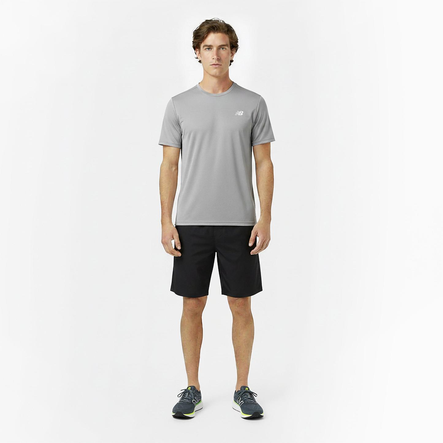 New Balance NB Running T-Shirt Mens Grey