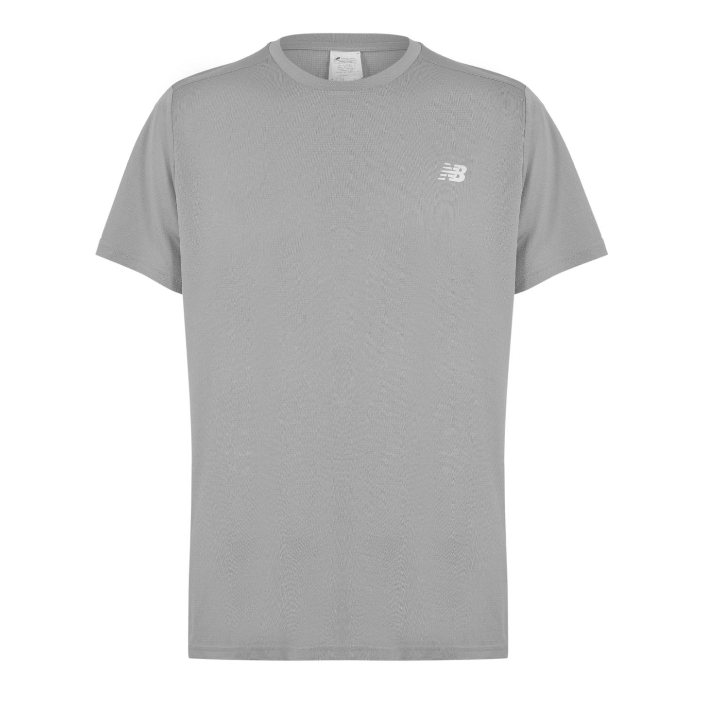 New Balance NB Running T-Shirt Mens Grey