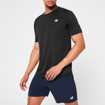 New Balance NB Running T-Shirt Mens Black