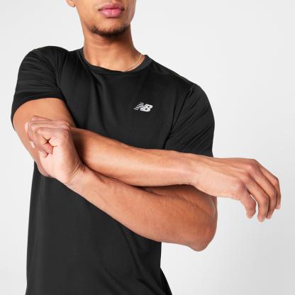 New Balance NB Running T-Shirt Mens Black