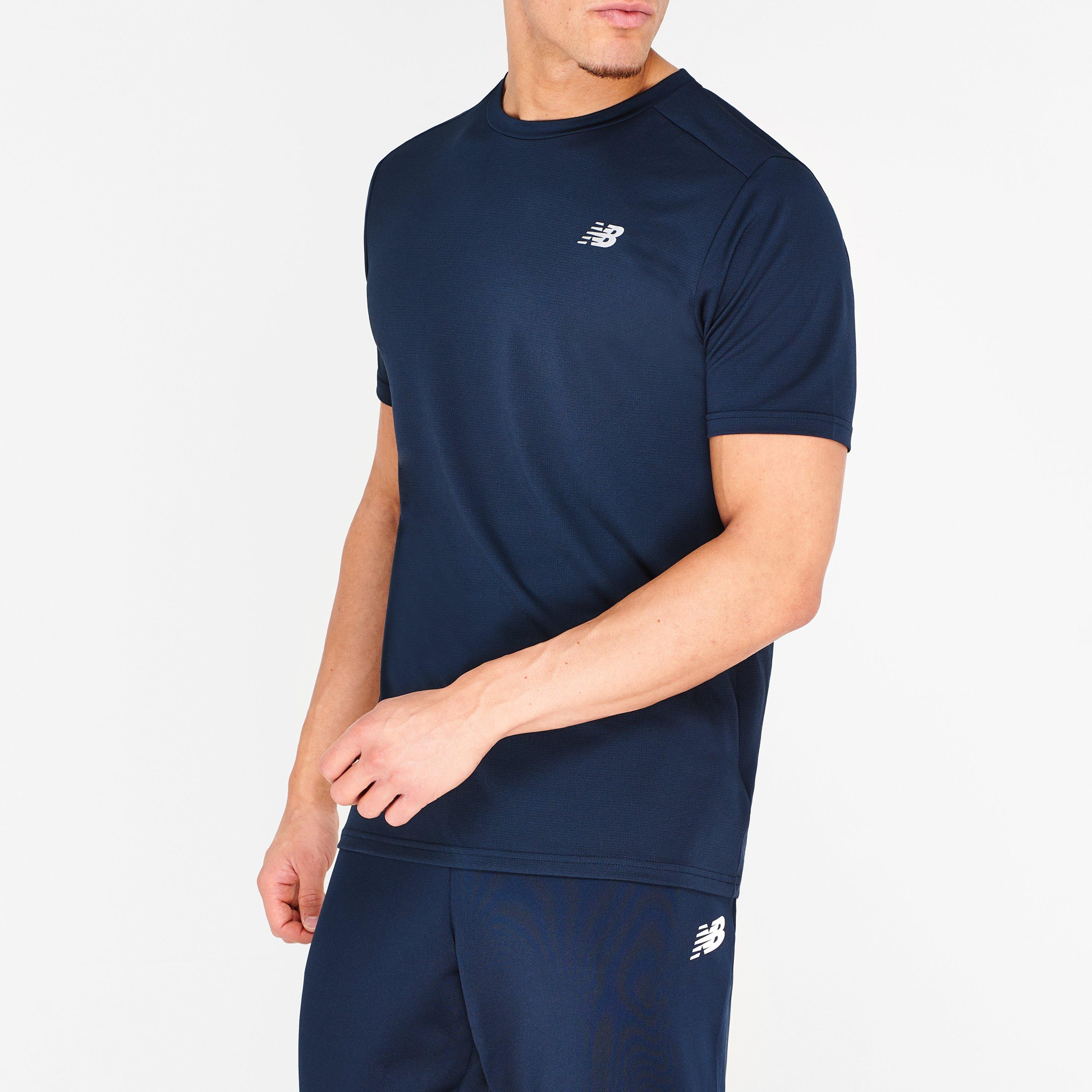 New Balance NB Running T-Shirt Mens Navy