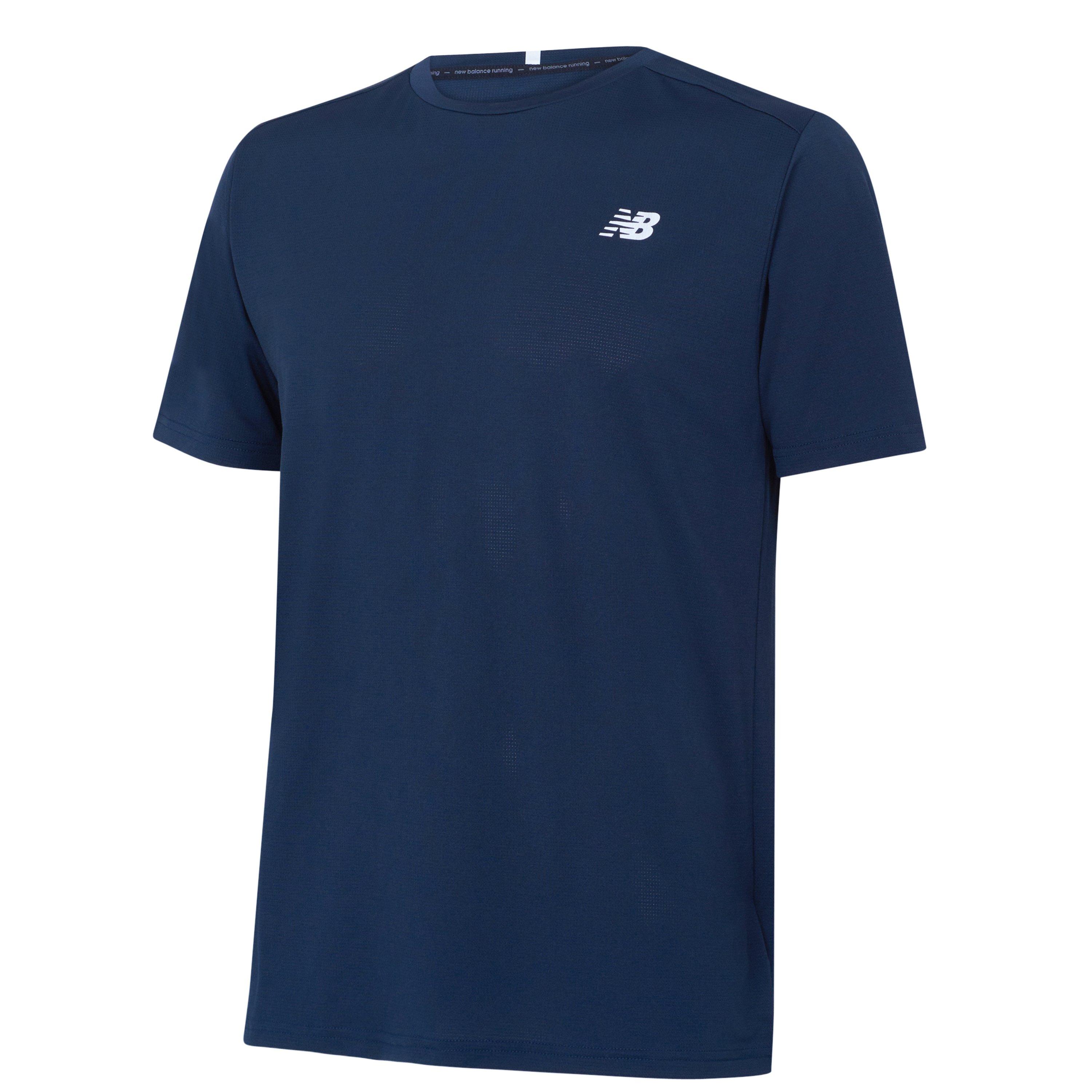New Balance NB Running T-Shirt Mens Navy