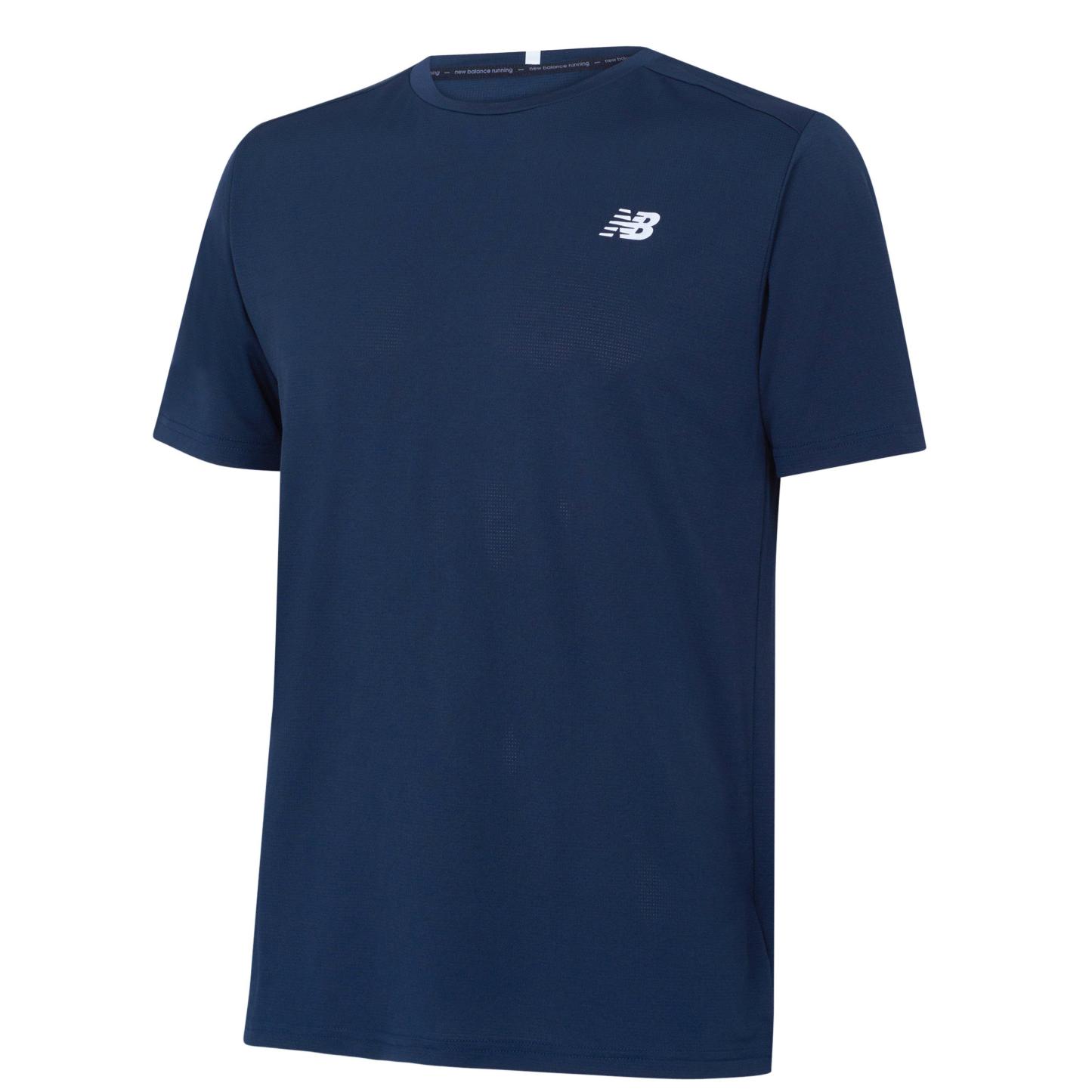 New Balance NB Running T-Shirt Mens Navy