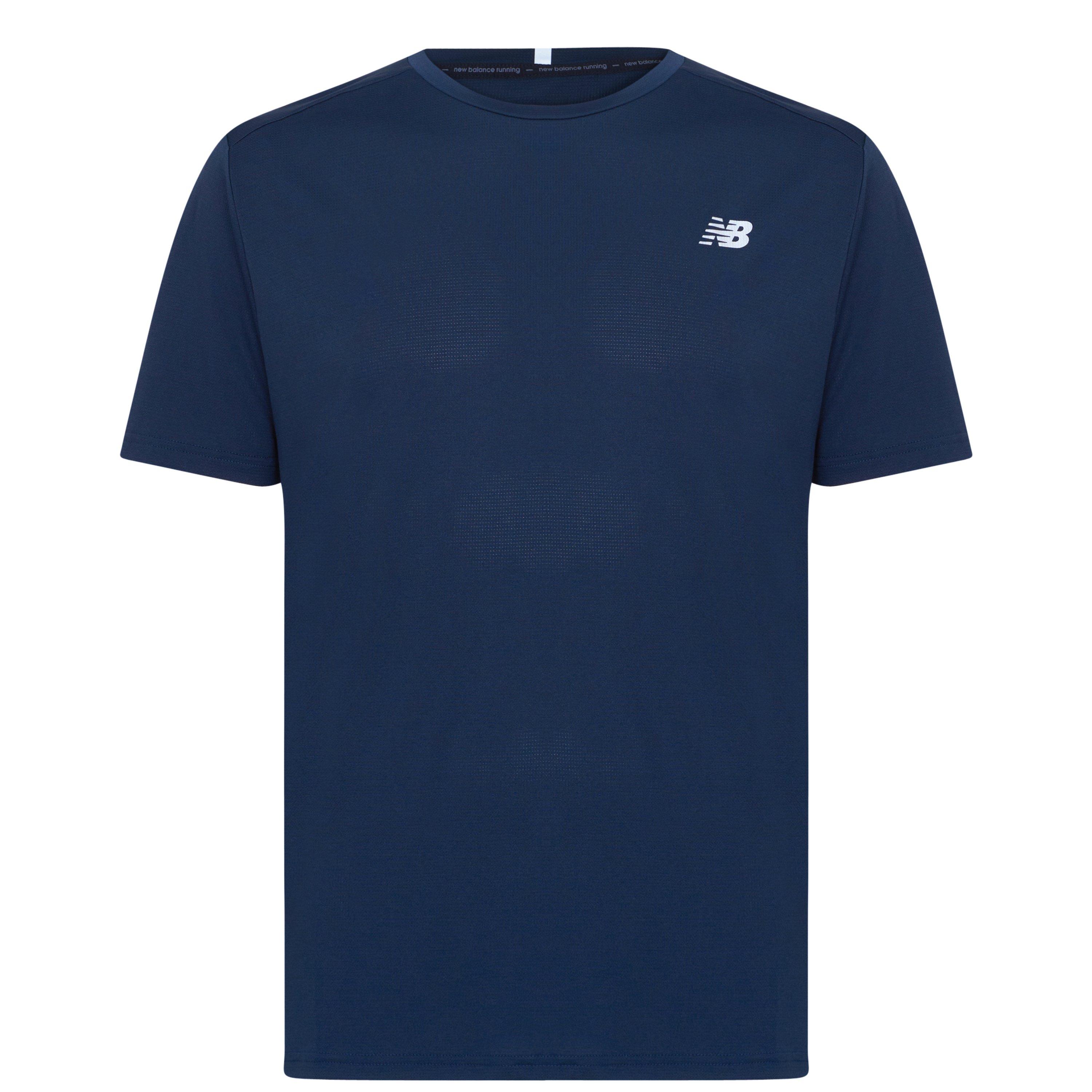 New Balance NB Running T-Shirt Mens Navy