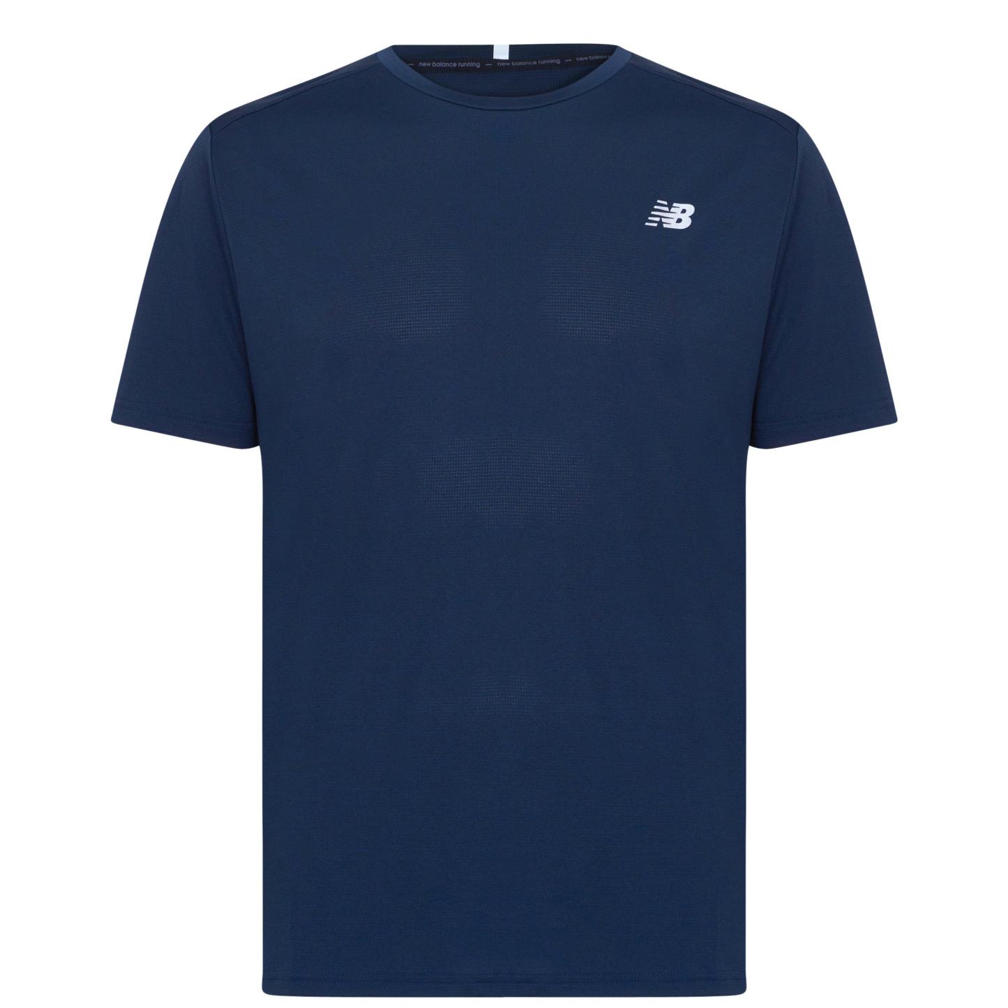 New Balance NB Running T-Shirt Mens Navy