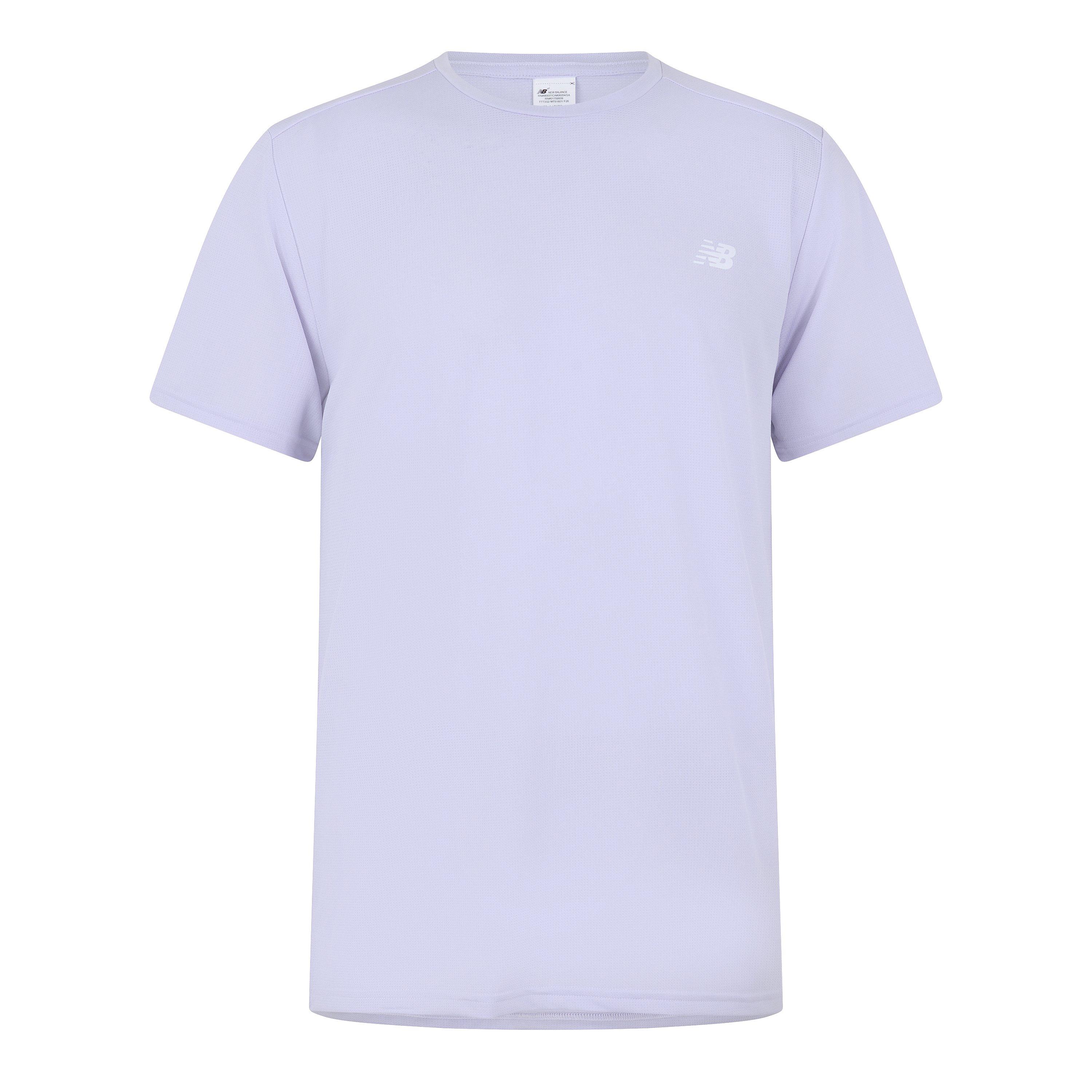 New Balance NB Running T-Shirt Mens Smoked Violet