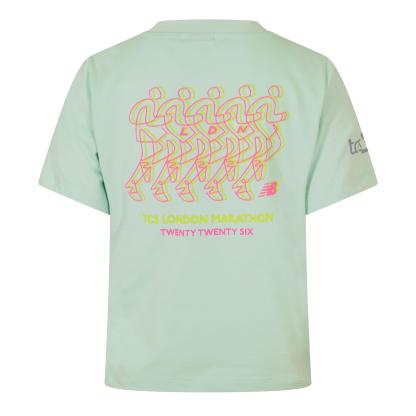 New Balance Women's Short Sleeve Performance Running Top Cosmic Jade
