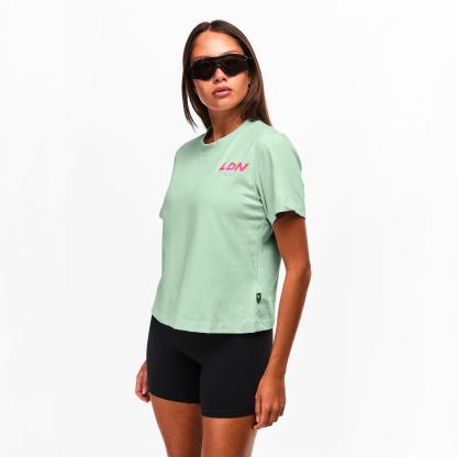 New Balance Women's Short Sleeve Performance Running Top Cosmic Jade