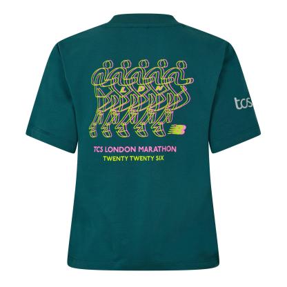 New Balance Women's Short Sleeve Performance Running Top Medusa Green