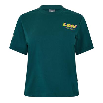 New Balance Women's Short Sleeve Performance Running Top Medusa Green