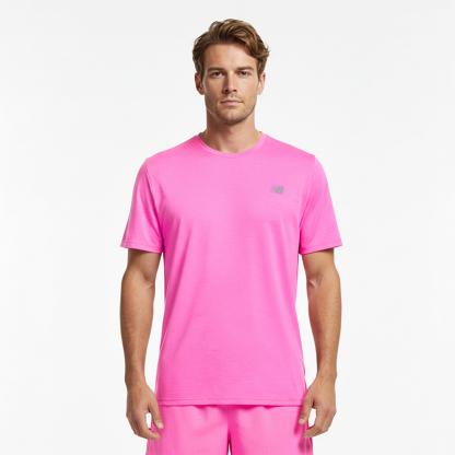 New Balance NB RC Essentials Running T-Shirt Mens Pink