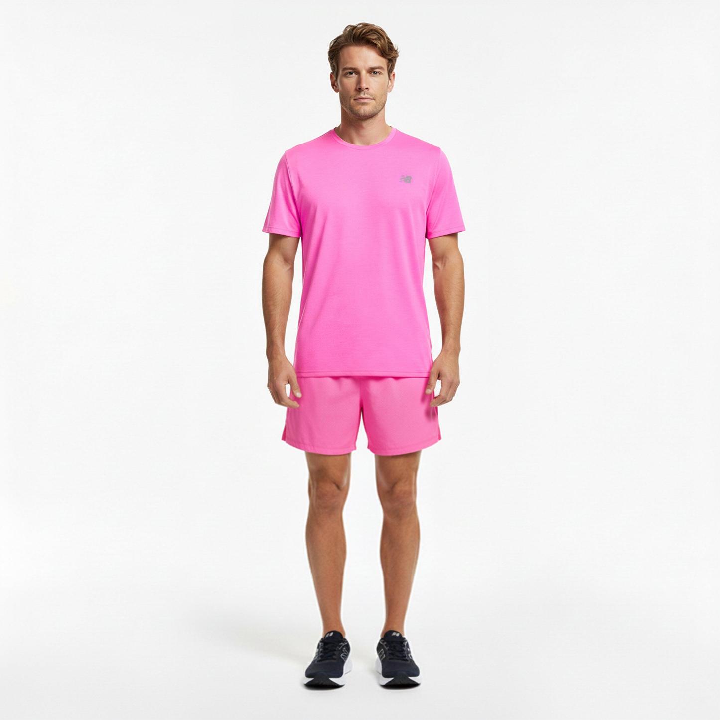New Balance NB RC Essentials Running T-Shirt Mens Pink