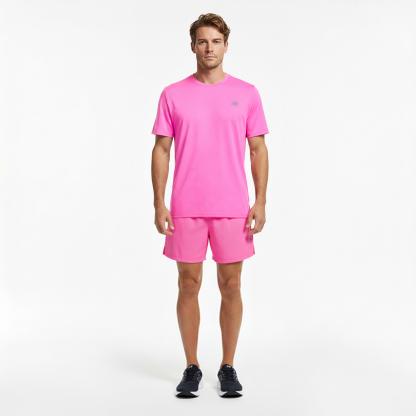 New Balance NB RC Essentials Running T-Shirt Mens Pink