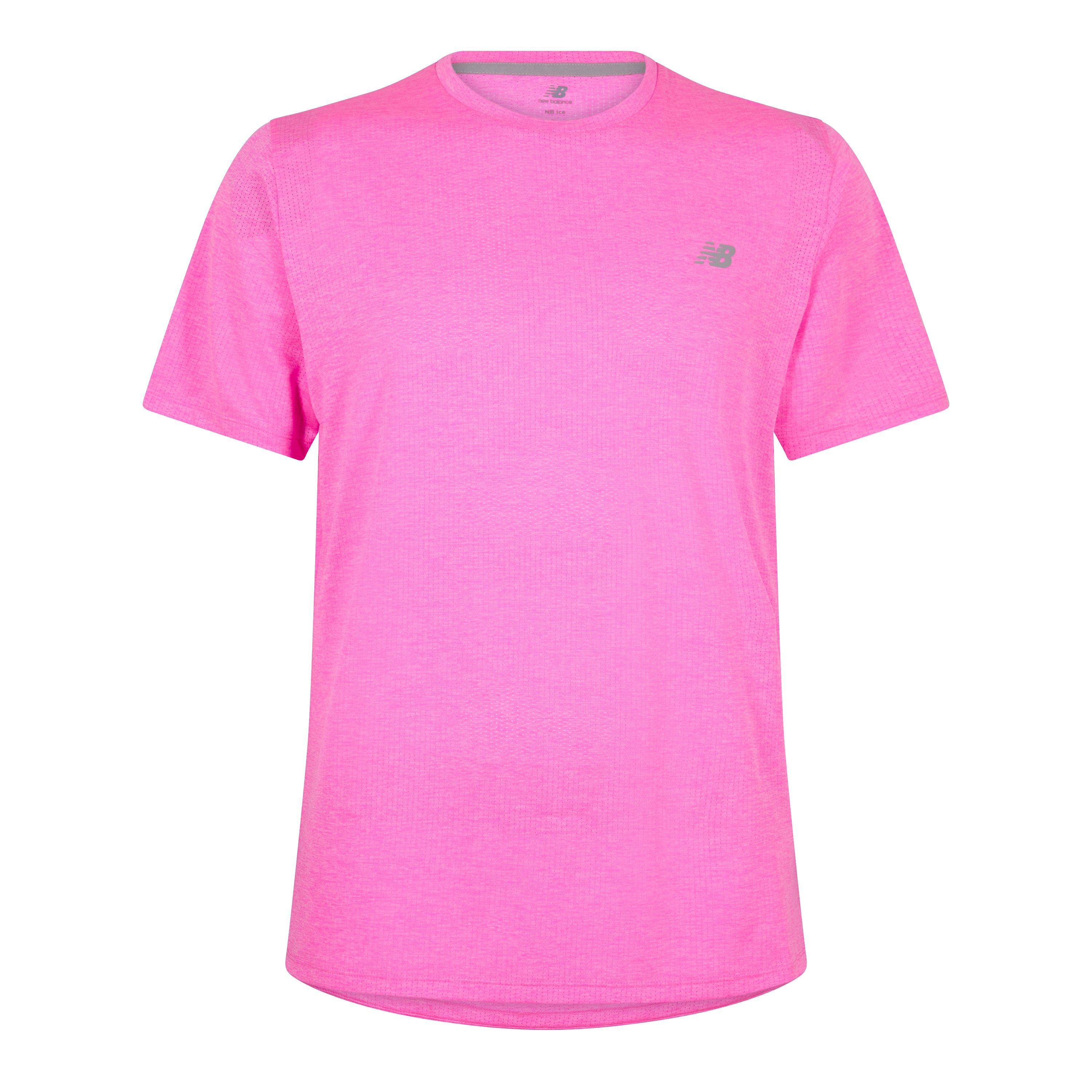 New Balance NB RC Essentials Running T-Shirt Mens Pink