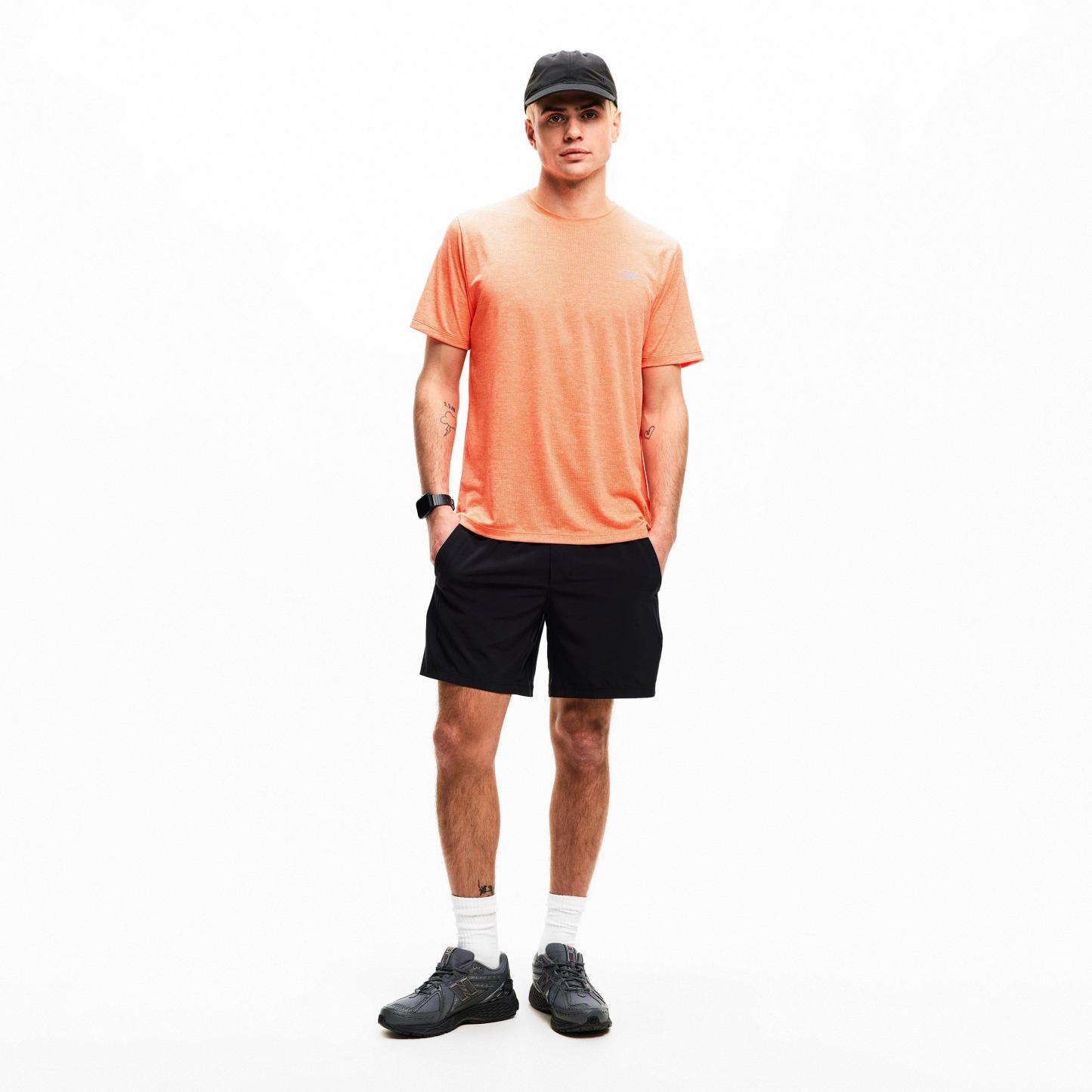 New Balance NB RC Essentials Running T-Shirt Mens Orange