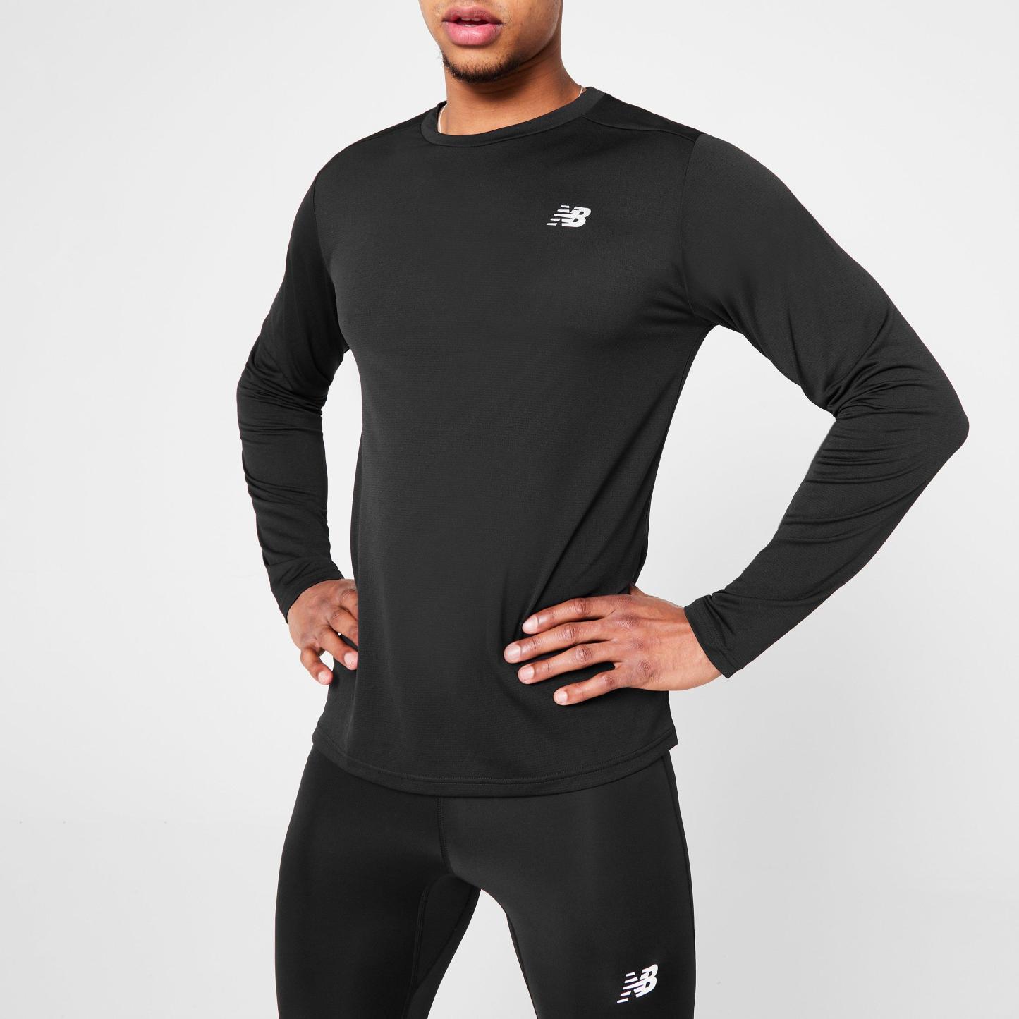 New Balance Core Run Long Sleeve Mens T Shirt Black
