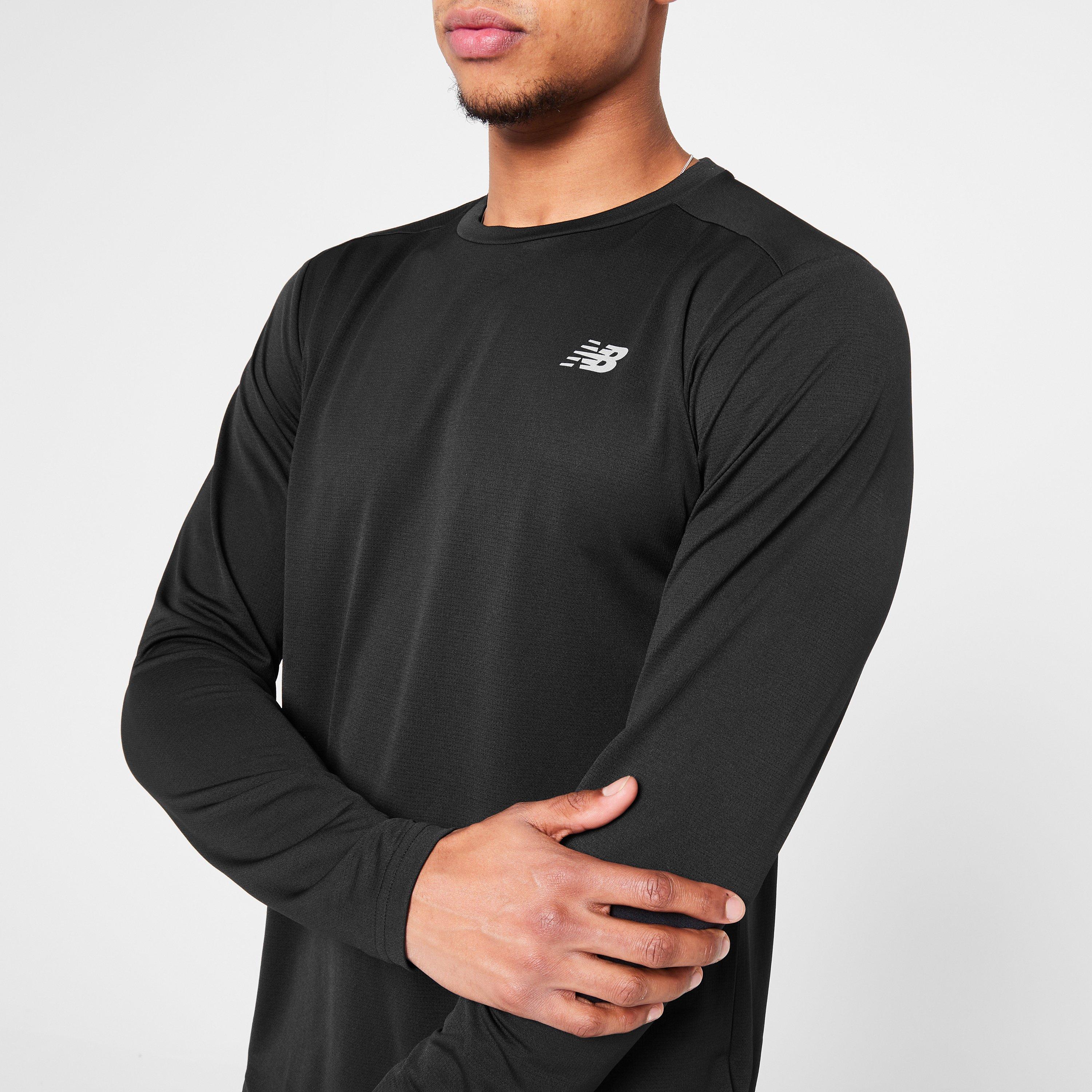 New Balance Core Run Long Sleeve Mens T Shirt Black