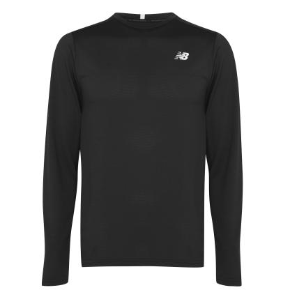 New Balance Core Run Long Sleeve Mens T Shirt Black