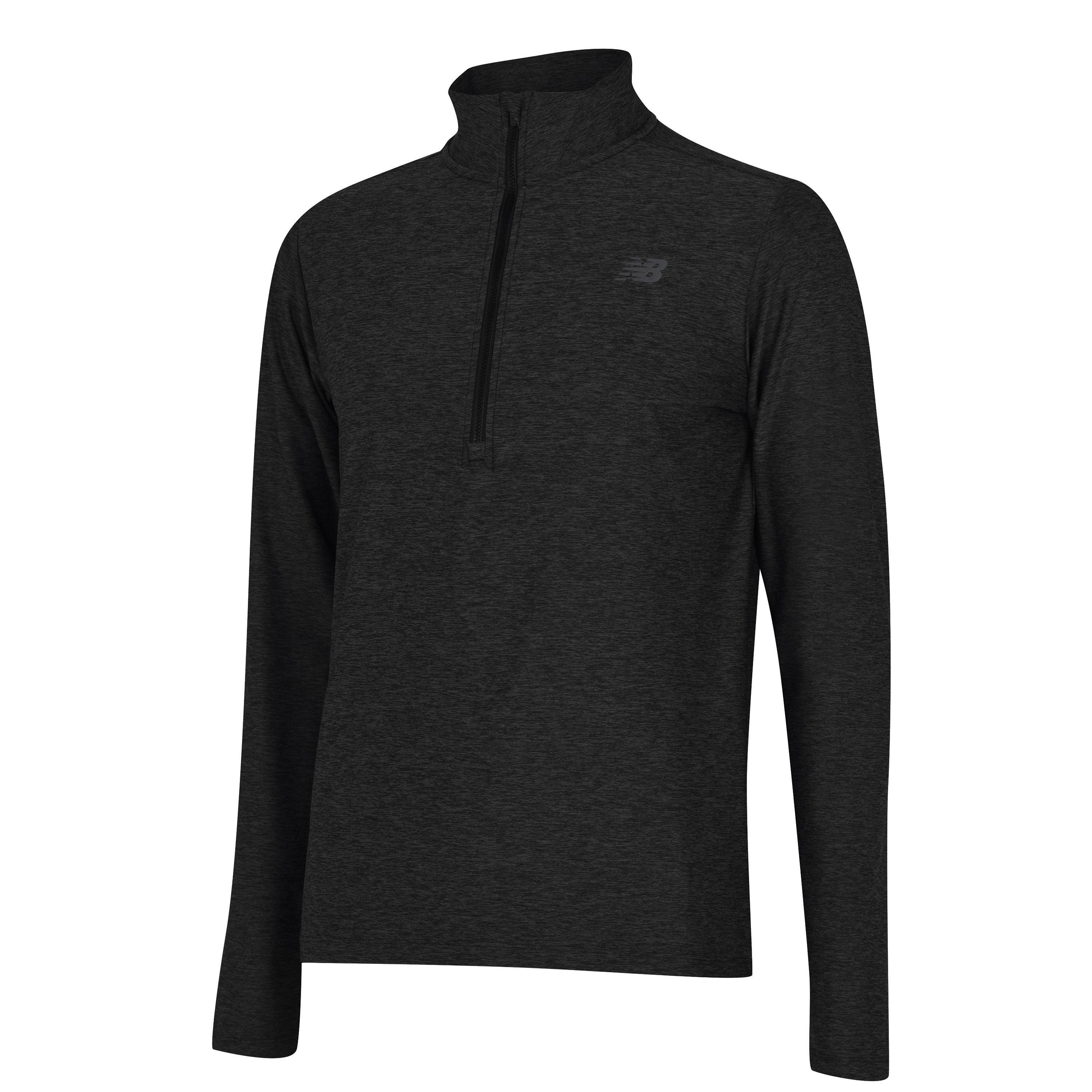 New Balance 1/4 Zip Running Top Mens Black