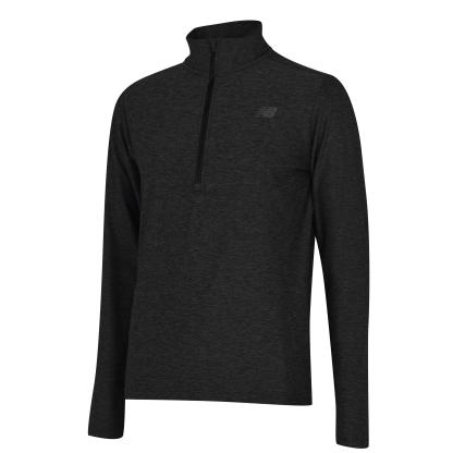 New Balance 1/4 Zip Running Top Mens Black
